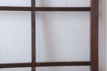 和製アンティーク　ダイヤガラス入り!古い木のガラス戸