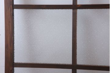 和製アンティーク　ダイヤガラス入り!古い木のガラス戸