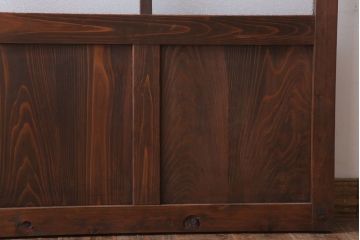 和製アンティーク　ダイヤガラス入り!古い木のガラス戸