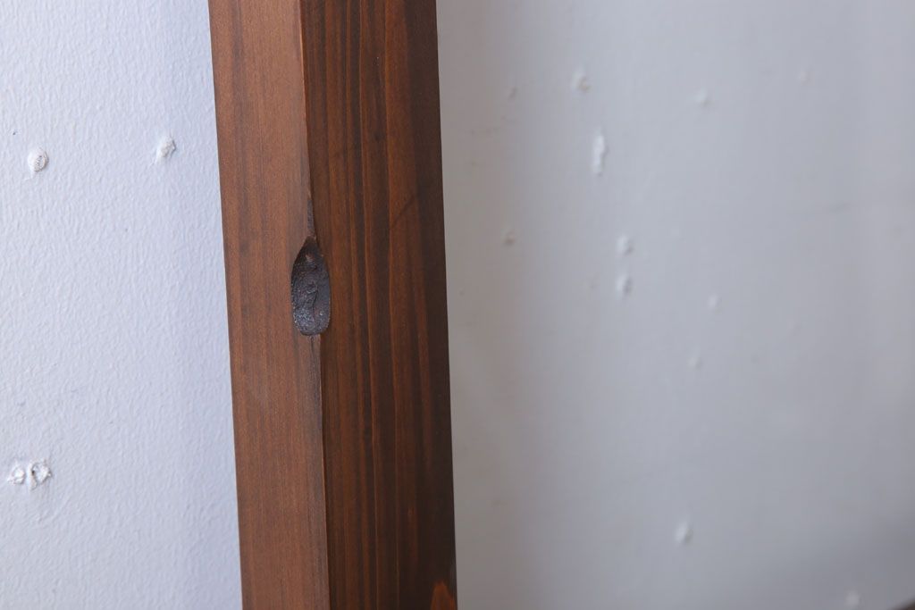 和製アンティーク　ダイヤガラス入り!古い木のガラス戸