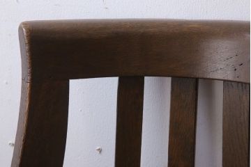 レトロ家具　和製アンティーク　古い木のレトロな回転椅子(ドクターチェア)(3)