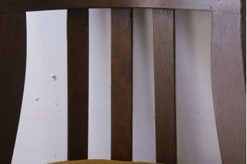 レトロ家具　和製アンティーク　古い木のレトロな回転椅子(ドクターチェア)(3)