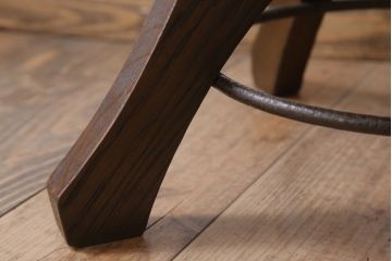 レトロ家具　和製アンティーク　古い木のレトロな回転椅子(ドクターチェア)(3)