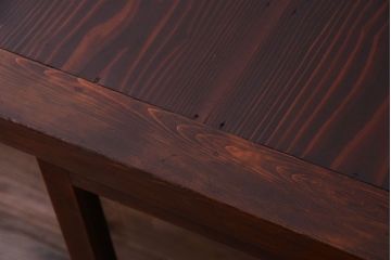 アンティーク家具　古い木のアンティークサイドボード(横型収納棚)(1)