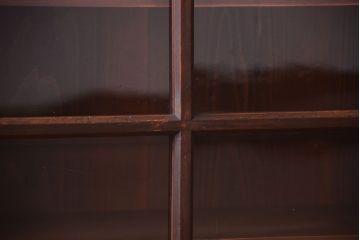 アンティーク家具　古い木のアンティークサイドボード(横型収納棚)(1)