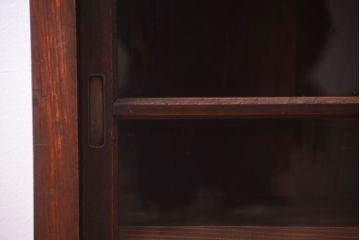 アンティーク家具　古い木のアンティークサイドボード(横型収納棚)(1)