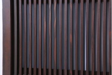 古民具・骨董　裏ガラス入り!ガラス帯のアンティーク格子戸2枚セット