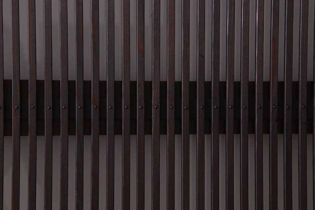 古民具・骨董　裏ガラス入り!ガラス帯のアンティーク格子戸2枚セット