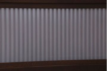 古民具・骨董　裏ガラス入り!ガラス帯のアンティーク格子戸2枚セット