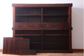 中古　民芸家具　高級品　特大!七尺　重ね水屋箪笥(定価約220万円)