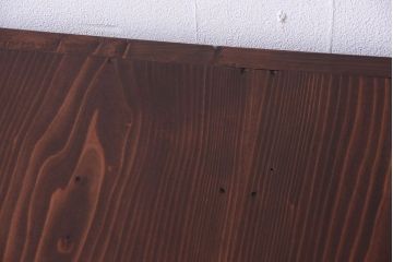 アンティーク家具　古い木のアンティークサイドボード(横型収納棚)(2)