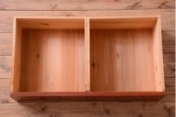 アンティーク家具　古民具・骨董　幅狭!アンティーク重ね収納棚(食器棚)