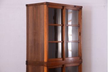 アンティーク家具　古民具・骨董　幅狭!アンティーク重ね収納棚(食器棚)