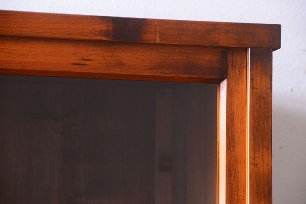 アンティーク家具　古民具・骨董　幅狭!アンティーク重ね収納棚(食器棚)