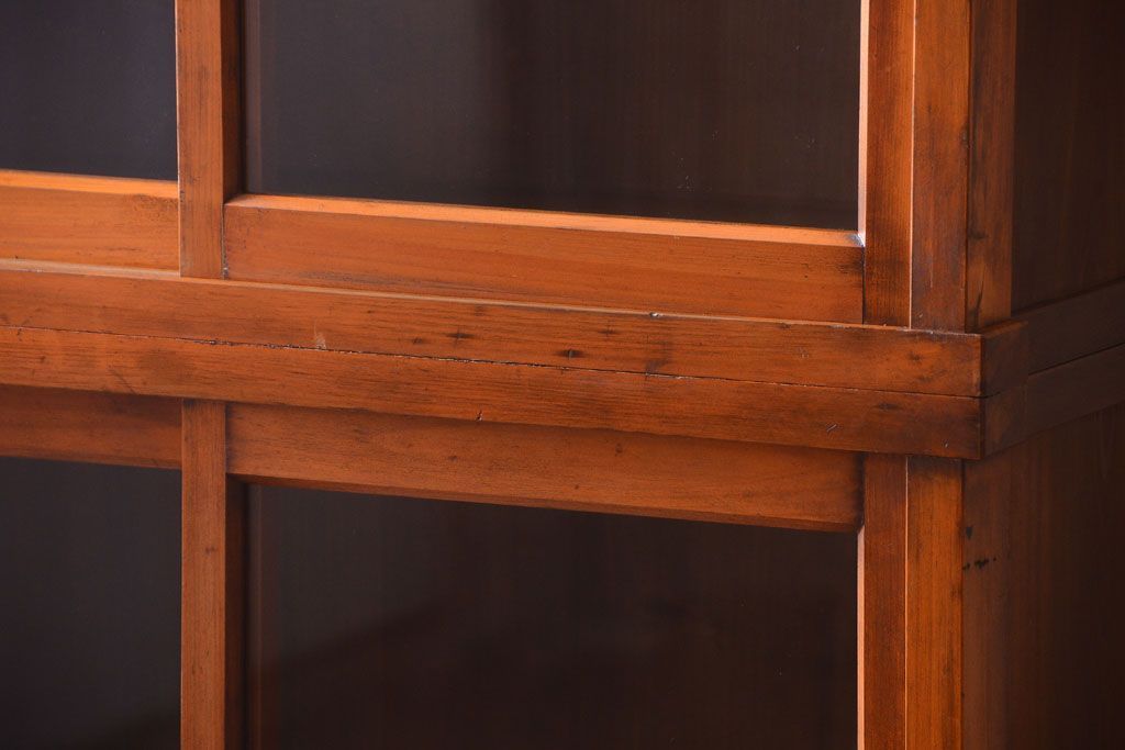 アンティーク家具　古民具・骨董　幅狭!アンティーク重ね収納棚(食器棚)