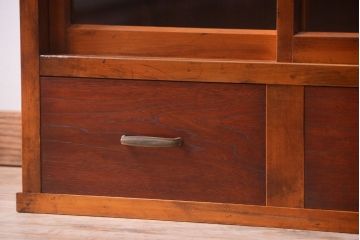 アンティーク家具　古民具・骨董　幅狭!アンティーク重ね収納棚(食器棚)