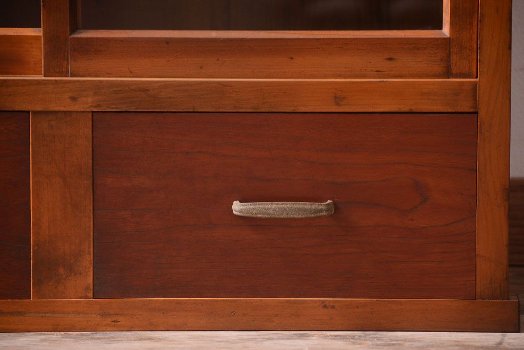 アンティーク家具　古民具・骨董　幅狭!アンティーク重ね収納棚(食器棚)