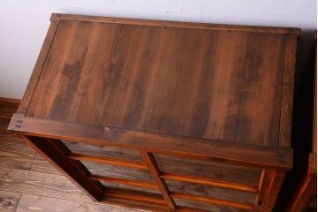 アンティーク家具　古民具・骨董　幅狭!アンティーク重ね収納棚(食器棚)