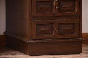ヴィンテージ家具　高級ビンテージ　凝った意匠が美しい組み立て式ロールトップデスク