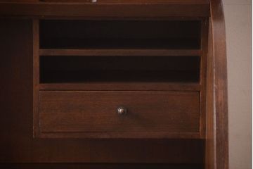 ヴィンテージ家具　高級ビンテージ　凝った意匠が美しい組み立て式ロールトップデスク