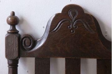 アンティーク家具　イギリスアンティーク　ラッシ座面チェア(1)
