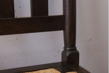 アンティーク家具　イギリスアンティーク　ラッシ座面チェア(1)