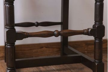 アンティーク家具　イギリスアンティーク　ラッシ座面チェア(1)