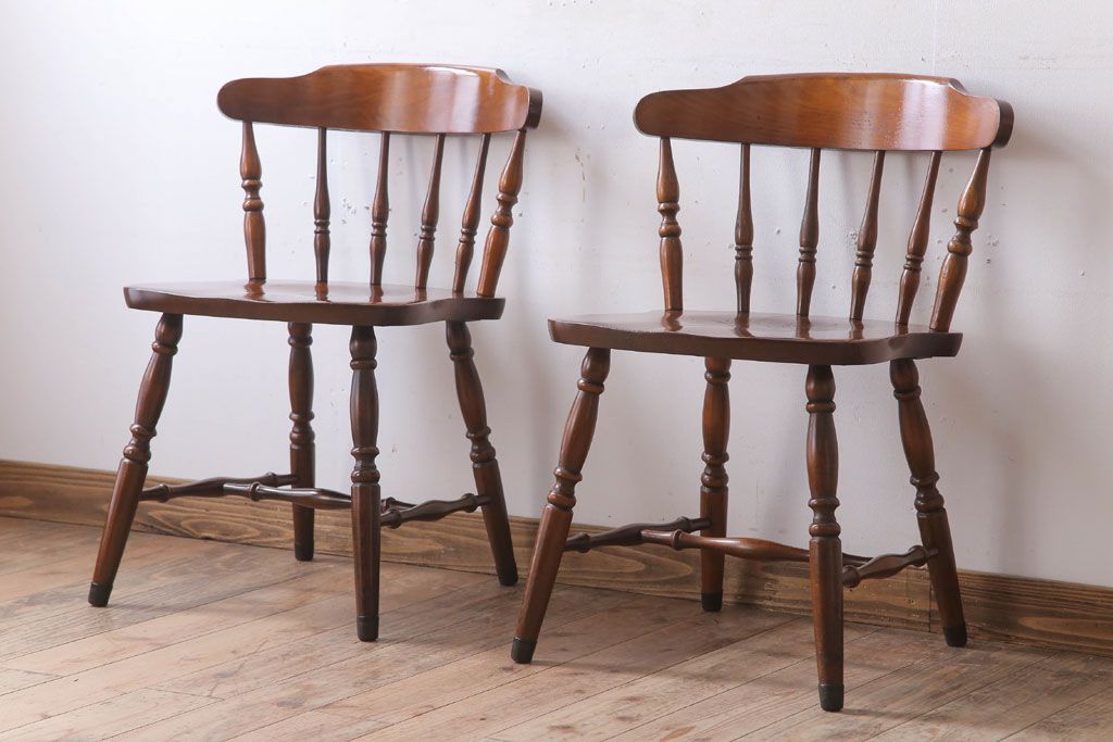 中古　飛騨家具　ビンテージ　WINDS　太平　チェア2脚セット