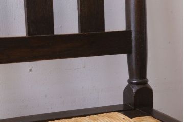 アンティーク家具　イギリスアンティーク　ラッシ座面チェア(2)