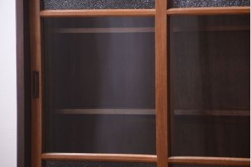 レトロ家具　ダイヤガラス入り!昭和レトロ　小ぶりな本箱