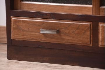 レトロ家具　ダイヤガラス入り!昭和レトロ　小ぶりな本箱