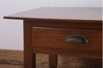 総欅製　美品　天板一枚板!大正昭和期の上質なアンティーク文机