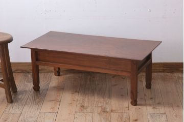 総欅製　美品　天板一枚板!大正昭和期の上質なアンティーク文机