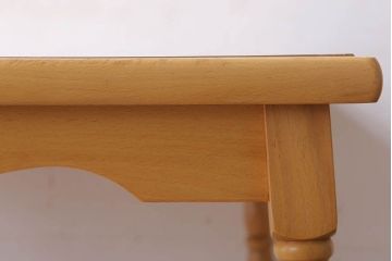 中古　飛騨家具　柏木工　明るい木味のスクエアダイニングテーブル