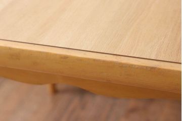 中古　飛騨家具　柏木工　明るい木味のスクエアダイニングテーブル