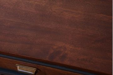 アンティーク家具　古いカバ材の上質な組み立て式両袖机(デスク)