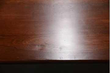 アンティーク家具　古いカバ材の上質な組み立て式両袖机(デスク)