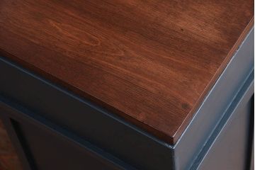 アンティーク家具　古いカバ材の上質な組み立て式両袖机(デスク)