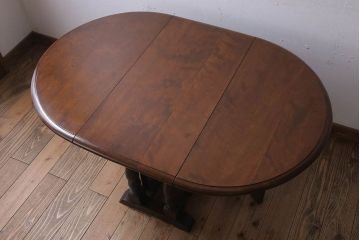 中古　松本民芸家具　28型　上質なバタフライ卓(折りたたみテーブル)(定価約16万円)