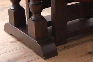 中古　松本民芸家具　28型　上質なバタフライ卓(折りたたみテーブル)(定価約16万円)