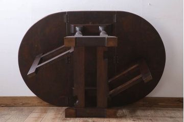 中古　松本民芸家具　28型　上質なバタフライ卓(折りたたみテーブル)(定価約16万円)