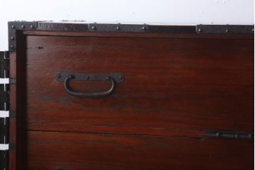 アンティーク家具　明治期!古民具・骨董　漆塗り　上質な重ね衣装箪笥(観音箪笥)