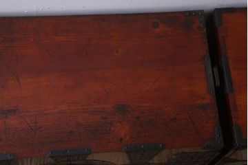 アンティーク家具　明治期!古民具・骨董　漆塗り　上質な重ね衣装箪笥(観音箪笥)