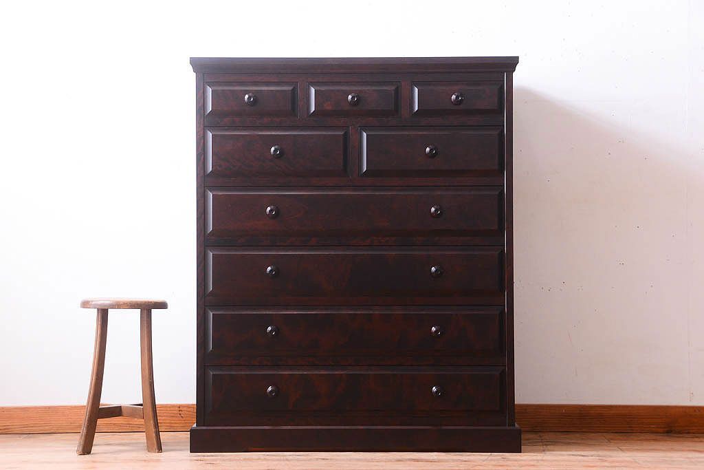 中古　北海道民芸家具　チェスト(箪笥)(定価約24万円)