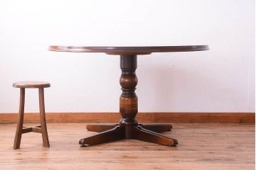 中古　飛騨産業　キツツキマーク　穂高　ラウンドダイニングテーブル