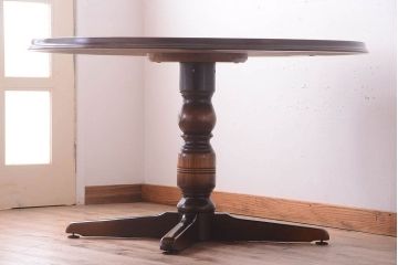中古　飛騨産業　キツツキマーク　穂高　ラウンドダイニングテーブル