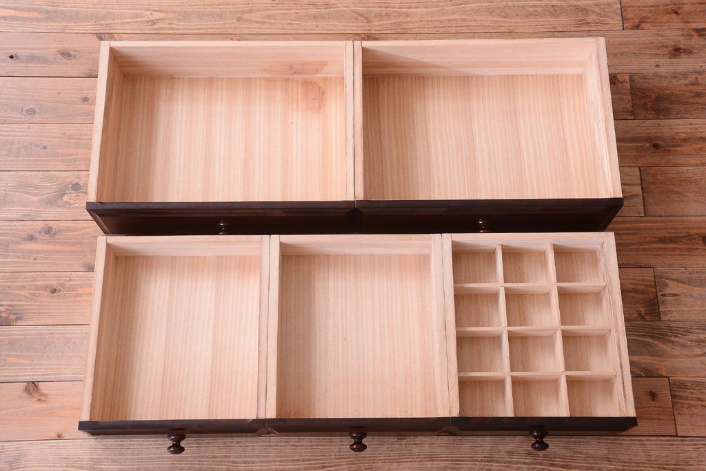 中古　北海道民芸家具　整理タンス(チェスト)(定価約30万円)