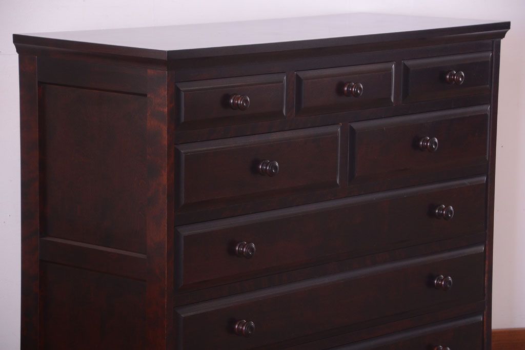 中古　北海道民芸家具　整理タンス(チェスト)(定価約30万円)