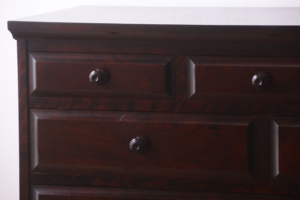 中古　北海道民芸家具　整理タンス(チェスト)(定価約30万円)