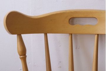 中古　飛騨家具　柏木工　明るい木味のウィンザーチェア(ダイニングチェア、ウインザーチェア)(2)